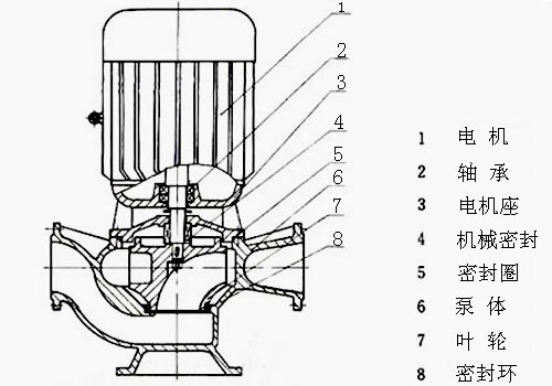 管道排污泵結構圖(tú)