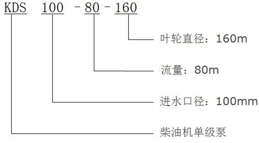 柴油機離心(xīn)泵組型号意義