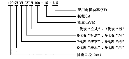 GW管道排污泵型号意義